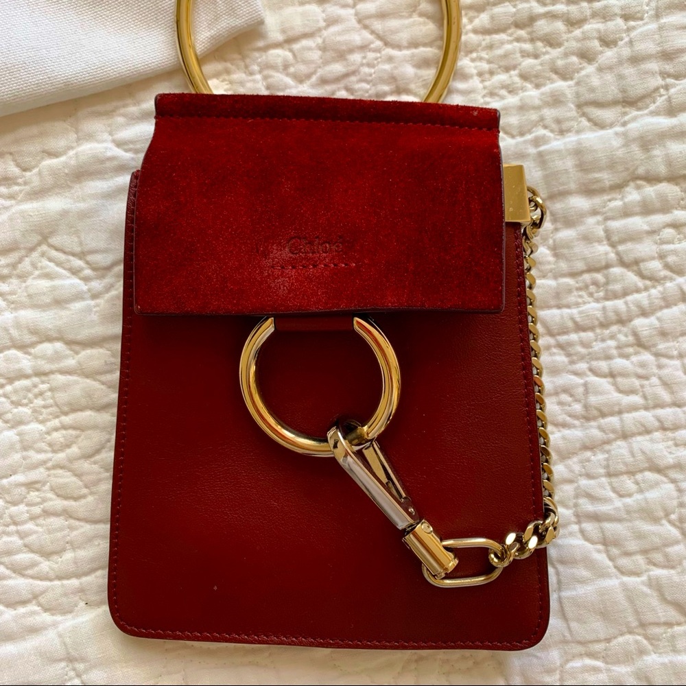 Chloe Faye Mini Crossbody Bag - Maroon